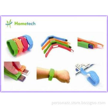 Multifunctional LED Wristband USB Flash Drive Silicon Brace